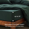 Picture of Bedsure Duvet Cover Full Size with Fitted Sheet - 4 Pieces Prewashed Extra Soft Bedding Set, Includes 1 Duvet Cover 80x90 Inches with Zipper Closure, 2 Pillow Shams, 1 Fitted Sheet, Forest Green