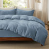 Picture of Bedsure Duvet Cover King Size with Fitted Sheet - 4 Pieces Prewashed Extra Soft Bedding Set, Includes 1 Duvet Cover 104x90 Inches with Zipper Closure, 2 Pillow Shams, 1 Fitted Sheet, Mineral Blue