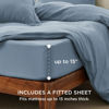 Picture of Bedsure Duvet Cover King Size with Fitted Sheet - 4 Pieces Prewashed Extra Soft Bedding Set, Includes 1 Duvet Cover 104x90 Inches with Zipper Closure, 2 Pillow Shams, 1 Fitted Sheet, Mineral Blue