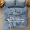Picture of Bedsure Duvet Cover King Size with Fitted Sheet - 4 Pieces Prewashed Extra Soft Bedding Set, Includes 1 Duvet Cover 104x90 Inches with Zipper Closure, 2 Pillow Shams, 1 Fitted Sheet, Mineral Blue