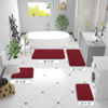 Picture of OLANLY Bathroom Rugs 36x24, Extra Soft Absorbent Chenille Bath Rugs, Rubber Backing Quick Dry, Machine Washable Bath Mats for Bathroom Floor, Tub and Shower, Home Decor Accessories, Red