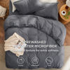 Picture of Bedsure Duvet Cover Full Size with Fitted Sheet - 4 Pieces Prewashed Extra Soft Bedding Set, Includes 1 Duvet Cover 80x90 Inches with Zipper Closure, 2 Pillow Shams, 1 Fitted Sheet, Dark Grey