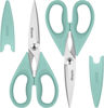 Picture of Kitchen Shears, iBayam Kitchen Scissors Heavy Duty Meat Scissors Poultry Shears, Dishwasher Safe Food Cooking Scissors All Purpose Stainless Steel Utility Scissors, 2-Pack (Aqua Sky)