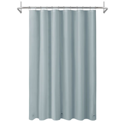 Picture of Mrs Awesome Blue Shower Curtain Liner with 3 Magnets, 72x72 Premium Flexible Sturdy Plastic Shower Curtain for Bathroom Lightweight & Waterproof, Stone Blue