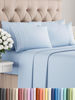 Picture of King 6 Piece Sheet Set - Breathable & Cooling Sheets - Hotel Luxury Bed Sheets - 1 Flat Sheet, 1 Fitted Sheet & 4 Pillowcases - Deep Pocket - Easy Fit, Soft & Wrinkle Free - King Sky Blue Sheets