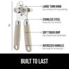 Picture of The Original Gorilla Grip Heavy Duty Stainless Steel Smooth Edge Manual Can Opener and Bottle Openers, Soft Handle, Rust Proof Oversized Handheld Easy Turn Knob, Multifunctional Kitchen Tool, Almond