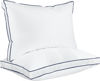 Picture of Utopia Bedding Bed Pillows for Sleeping Queen Size (Navy/White), Set of 2, Cooling Hotel Quality, Gusseted Pillow for Back, Stomach or Side Sleepers