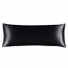 Picture of BEDELITE Satin Silk Body Pillow Pillowcase for Hair and Skin, Premium and Silky Black Long Body Pillow Case Cover 20x54 with Envelope Closure