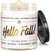 Picture of WAX & WIT Fall Candles, Hello Fall Candle, Autumn Candle, Fall Scented Candles for Home, Farmhouse Fall Decor, Fall Home, Bathroom Decor, Autumn Decor, Apple Cider Candle, Mulled Cider Candle - 9oz