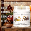 Picture of WAX & WIT Fall Candles, Hello Fall Candle, Autumn Candle, Fall Scented Candles for Home, Farmhouse Fall Decor, Fall Home, Bathroom Decor, Autumn Decor, Apple Cider Candle, Mulled Cider Candle - 9oz