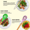Picture of Umite Chef Kitchen Cooking Utensils Set, 33 pcs Non-stick Silicone Cooking Kitchen Utensils Spatula Set with Holder, Wooden Handle Silicone Kitchen Gadgets Utensil Set (Colorful)