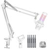 Picture of InnoGear Boom Arm Microphone Mic Stand for Blue Yeti HyperX QuadCast SoloCast Snowball Fifine Shure SM7B and other Mic, Medium, White