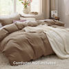 Picture of Bedsure Deep Khaki Duvet Cover King Size - 3 Pieces Prewashed Extra Soft Bedding Set, Includes 1 Duvet Cover 104x90 Inches with Zipper Closure & 2 Pillow Shams, Comforter Not Included
