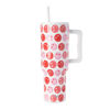 Picture of Simple Modern Valentine's Day 40 oz Tumbler with Handle and Straw Lid | Gifts for Her | Insulated Reusable Stainless Steel Water Bottle Travel Mug Cupholder Use | Trek Collection | Happy Heart Eyes