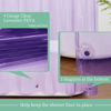Picture of Mrs Awesome Clear Lavender Shower Curtain Liner with 3 Magnets, 72x72 Premium Flexible Sturdy Plastic Shower Curtain for Bathroom Lightweight & Waterproof, Clear Lavender