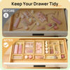 Picture of Vtopmart 25 PCS Plastic Drawer Organizers Set, 4-Size Versatile Bathroom and Vanity Drawer Organizer Trays, Storage Bins for Makeup, Bedroom, Kitchen Gadgets Utensils and Office