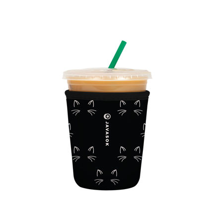 Picture of Sok It Java Sok Iced Coffee & Cold Soda Insulated Neoprene Cup Sleeve (Mystical Meows, Small: 16-20oz)