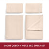 Picture of Mellanni RV Bed Sheets - Camping Sheets Queen Set - 10" Deep Pocket Fitted Sheet Camper Bed Sheets - Wrinkle, Fade, Stain Resistant - 4 Elastic Bands for Snug Fit (Short Queen, Sand)