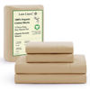 Picture of LANE LINEN King Size Bed Set - 4 Piece 100% Organic Cotton King Size Bedding Sheets & Pillowcases, Soft King Percale Sheets, Breathable, Luxury King Hotel Sheets, 15" Deep King Fitted Sheets - Linen