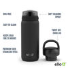 Picture of Ello Cooper 18oz Kids Stainless Steel Water Bottle with 2 Lids Chug and Straw | Leak Proof Double Walled and Vacuum Insulated | Fits Car Cupholder | Built in Carry Loop | Dishwasher Safe | Antigua
