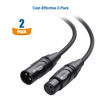Picture of Cable Matters 2-Pack Premium Long XLR to XLR Cables, XLR Microphone Cable 50 Feet, Oxygen-Free Copper (OFC) XLR Male to Female Cord, Mic Cord, XLR Speaker Cable, Black