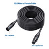 Picture of Cable Matters 2-Pack Premium Long XLR to XLR Cables, XLR Microphone Cable 50 Feet, Oxygen-Free Copper (OFC) XLR Male to Female Cord, Mic Cord, XLR Speaker Cable, Black