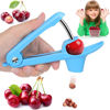 Picture of Cherry Pitter Olive Pitter Tool, Cherry Pitter Remover, Fruit Pit Core Remover with Space-Saving Lock Design for Make Fresh Cherry Dishes, Cherry Pie and Jam and Cocktail Cherries