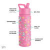 Picture of Simple Modern Paw Patrol Kids Water Bottle with Straw Lid | Reusable Insulated Stainless Steel Cup for Girls, School | Summit Collection | 18oz, Sunny Florals