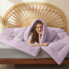 Picture of Bedsure Comforter Duvet Insert - Quilted Comforters Full Size, All Season Duvet, Down Alternative Bedding Comforter with Tabs(Light Purple,Full 86"x82")