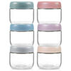Picture of NETANY 6-pack 8oz Glass jars with Airtight Lids, Overnight Oats Containers with Lids, Wide mouth Mason Salad jars, Glass Food Storage Containers for Snacks Yogurt Spice Sugar