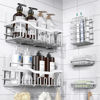 Picture of Shower Caddy 5 Pack,Adhesive Shower Organizer for Bathroom Storage&Home Decor&Kitchen,No Drilling,Large Capacity,Rustproof Stainless Steel Bathroom Organizer,Shower Shelves for Inside Shower-Standard