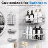 Picture of Shower Caddy 5 Pack,Adhesive Shower Organizer for Bathroom Storage&Home Decor&Kitchen,No Drilling,Large Capacity,Rustproof Stainless Steel Bathroom Organizer,Shower Shelves for Inside Shower-Standard