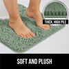 Picture of Gorilla Grip Plush Absorbent Shaggy Chenille Bath Rug Mat for Toilet Base with Rubber Backing, Machine Washable, Microfiber Bathroom Contour Mats for Toilets, Bath Room Decor Oval 22.5x19.5 Sage Green