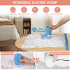 Picture of Vacuum Storage Bags with Electric Pump, 16 Pack (2 Jumbo/2 Large/6 Medium/6 Small) Vacuum Seal Space Saver Bags for Clothing, Pillows, Blanket, Bedding, Comforters