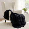 Picture of Bedsure Twin XL Blanket for Couch - Super Soft Cozy Blankets for Women, Cute Small Fleece Blanket for Girls, Black, 66x90 Inches