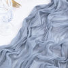 Picture of Socomi Fall Thanksgiving Table Runner Cheesecloth Table Runner 120 inch 10FT Boho Rustic Gauze Table Runner for Wedding Party Baby Shower Fall Decor Dusty Blue 6pcs