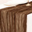 Picture of Socomi Cheesecloth Table Runner 10ft Gauze Boho Rustic Brown Cheese Cloth Table Runner for Baby Shower Decoration Wedding Easter Summer Table Runner 3pcs