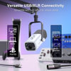 Picture of FIFINE Gaming XLR/USB Microphone Kit, Streaming Dynamic Mic Set for PC, Computer Mic for Vocal Podcast Recording Voiceover, with Headphones Jack, Gain Knob, Arm Stand-AmpliGame AM8T White