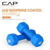 Picture of CAP Barbell Neoprene Dumbbell Weights, 6 lb Pair, Azure