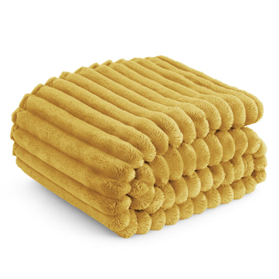 Picture of Bedsure Honey Fleece Blanket for Couch - Super Soft Cozy Twin Blankets for Women, Cute Small Throws for Girls, 60x80 Inches