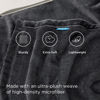Picture of Bedsure Fleece Bed Blankets Full Size Charcoal - Soft Lightweight Plush Fuzzy Cozy Luxury Blanket Microfiber, 84x90 inches