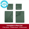 Picture of Mellanni Extra Deep Pocket King Size Sheets - 4 Piece Iconic Collection Bedding Sheets & Pillowcases - Hotel Luxury, Ultra Soft, Cooling Bed Sheets - Extra Deep Pocket up to 21" (King, Emerald Green)