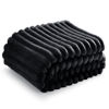 Picture of Bedsure Twin Blanket for Couch - Super Soft Cozy Blankets for Women, Cute Small Fleece Throws for Girls, Black, 60x80 Inches