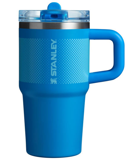 Picture of Stanley Quencher ProTour Flip Straw Tumbler with Leakproof Lid 20 oz | Built-In Straw & Handle | Cupholder Compatible for Travel | Insulated Stainless Steel Cup | BPA-Free | Azure Fade