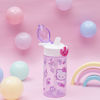 Picture of Zak Designs Sanrio Sage Kids Water Bottle For School or Travel, 16oz Durable Plastic Water Bottle With Straw, Handle, and Leak-Proof, Pop-Up Spout Cover (Hello Kitty)