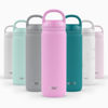 Picture of Ello Cooper Twist 22oz Stainless Steel Water Bottle with Chug Lid | Leak Proof Double Walled and Vacuum Insulated | Fits Car Cupholder | Built in Carry Loop | Dishwasher Safe | Bubblegum Pink