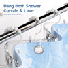 Picture of Titanker Shower Curtain Hooks Rings, Rust Resistant Metal Double Glide Shower Hooks for Bathroom Shower Rods Curtains, Set of 12 Hooks - White