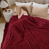 Picture of Bedsure Deep Red Blanket for Couch - Super Soft Cozy Queen Blankets for Women, Cute Small Throws for Girls, 90x90 Inches