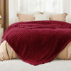 Picture of Bedsure Deep Red Fleece Blanket for Couch - Super Soft Cozy King Blankets for Women, Cute Small Throws for Girls, 108x90 Inches