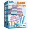 Picture of Vacuum Storage Bags, 10 Small Space Saver Vacuum Seal Bags, Space Bags, Vacuum Sealer Bags for Clothes with Travel Hand Pump (10S)